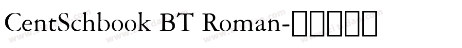 CentSchbook BT Roman字体转换